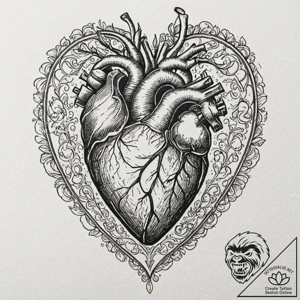 Tattoo sketch, drummer's pulse, a stylized hu... - tattoo sketch (№1752485424_0, 14.07.2025 09:30) — tattoovalue.net