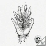 Tattoo sketch, healing glow of data, a delica… – tattoo sketch (№1752485591_0, 14.07.2025 09:33) — tattoovalue.net