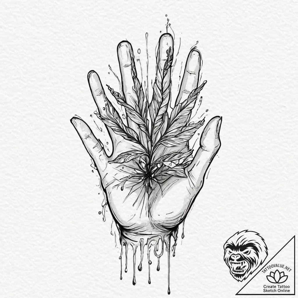 Tattoo sketch, healing glow of data, a delica... - tattoo sketch (№1752485591_0, 14.07.2025 09:33) — tattoovalue.net