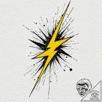 Tattoo sketch, yellow lightning, data strike,… – tattoo sketch (№1752486094_0, 14.07.2025 09:41) — tattoovalue.net