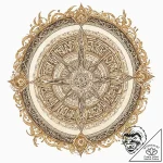 Tattoo sketch, runic portal on an old book, a… – tattoo sketch (№1752486347_0, 14.07.2025 09:45) — tattoovalue.net