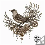 Tattoo sketch, mechanical mockingbird, a smal… – tattoo sketch (№1752486597_0, 14.07.2025 09:49) — tattoovalue.net