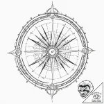 Tattoo sketch, quantum entanglement compass,… – tattoo sketch (№1752487353_0, 14.07.2025 10:02) — tattoovalue.net