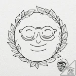 Tattoo sketch, apricot as a wise old smiling… – tattoo sketch (№1752487519_0, 14.07.2025 10:05) — tattoovalue.net