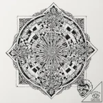 Tattoo sketch, red queen’s chessboard (algori… – tattoo sketch (№1752488804_0, 14.07.2025 10:26) — tattoovalue.net