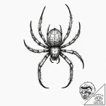 Spider – tattoo sketch (№1752491061_0, 14.07.2025 11:04) — tattoovalue.net