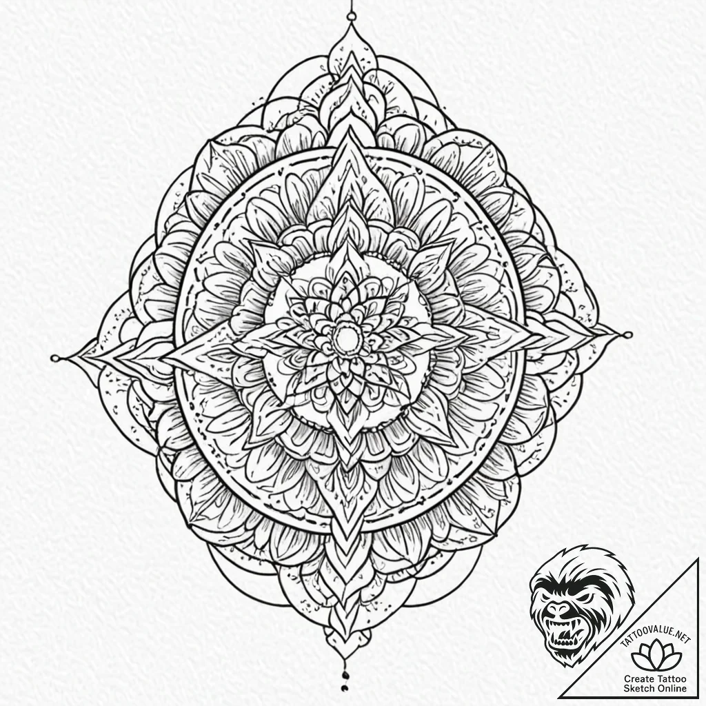 A pattern of falling autumn leaves, tattoo li... - tattoo sketch (№1752492025_0, 14.07.2025 11:20) — tattoovalue.net