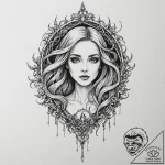 A ghostly apparition in a hallway, tattoo ske… – tattoo sketch (№1752492447_0, 14.07.2025 11:27) — tattoovalue.net