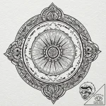 A poker chip, tattoo drawing outline, on a cl… – tattoo sketch (№1752492758_0, 14.07.2025 11:32) — tattoovalue.net