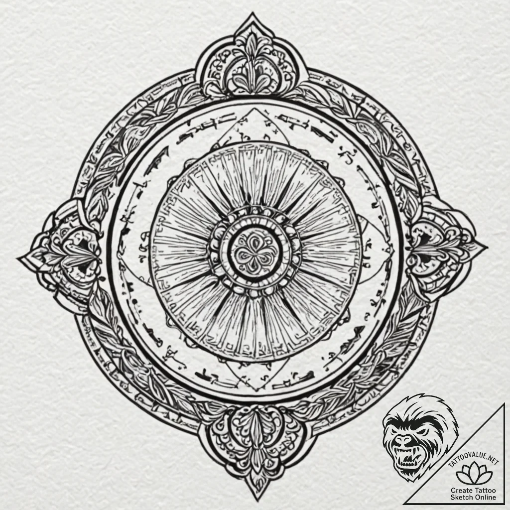 A poker chip, tattoo drawing outline, on a cl... - tattoo sketch (№1752492758_0, 14.07.2025 11:32) — tattoovalue.net