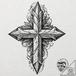 Leaf blade splitting stone, tattoo flash shee… – tattoo sketch (№1752492990_0, 14.07.2025 11:36) — tattoovalue.net