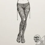 Stockings, tattoo sketch design, sepia tone s… – tattoo sketch (№1752494182_0, 14.07.2025 11:56) — tattoovalue.net