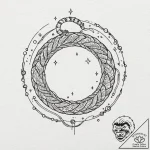 Oracle serpent coiling through stars, artisti… – tattoo sketch (№1752494503_0, 14.07.2025 12:01) — tattoovalue.net