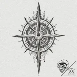 Gleaming blade echoing void sigils, tattoo sk… – tattoo sketch (№1752496330_0, 14.07.2025 12:32) — tattoovalue.net