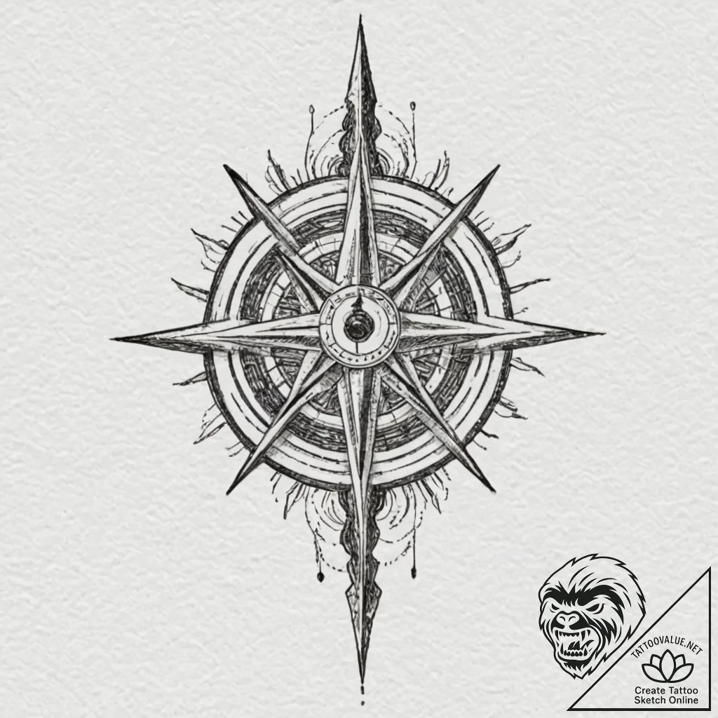 Gleaming blade echoing void sigils, tattoo sk... - tattoo sketch (№1752496330_0, 14.07.2025 12:32) — tattoovalue.net