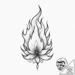 Flame – tattoo sketch (№1752497165_0, 14.07.2025 12:46) — tattoovalue.net