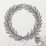 Laurel wreath, concept art for tattoo, vibran… – tattoo sketch (№1752498009_0, 14.07.2025 13:00) — tattoovalue.net