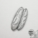 A detailed baguette bread, rustic,, tattoo sk… – tattoo sketch (№1752498182_0, 14.07.2025 13:03) — tattoovalue.net