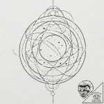 Orb suspended in starlight, concept art for t… – tattoo sketch (№1752498696_0, 14.07.2025 13:11) — tattoovalue.net