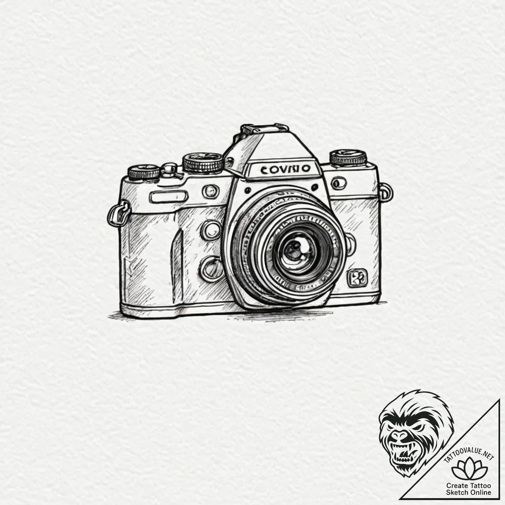Camera - tattoo sketch (№1752498866_0, 14.07.2025 13:14) — tattoovalue.net