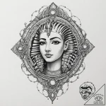 Egyptian sarcophagus, tattoo sketch design, b… – tattoo sketch (№1752500550_0, 14.07.2025 13:42) — tattoovalue.net