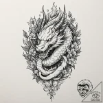 Flaming helm crowned in ivy, tattoo sketch de… – tattoo sketch (№1752500801_0, 14.07.2025 13:46) — tattoovalue.net