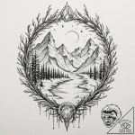Frozen relic glowing beneath ice, artistic ta… – tattoo sketch (№1752500885_0, 14.07.2025 13:48) — tattoovalue.net