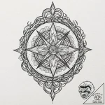 Molten sigil beneath frozen bloom, concept ar… – tattoo sketch (№1752501050_0, 14.07.2025 13:50) — tattoovalue.net