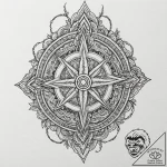 Keystone cracked with runes, tattoo flash she… – tattoo sketch (№1752501461_0, 14.07.2025 13:57) — tattoovalue.net