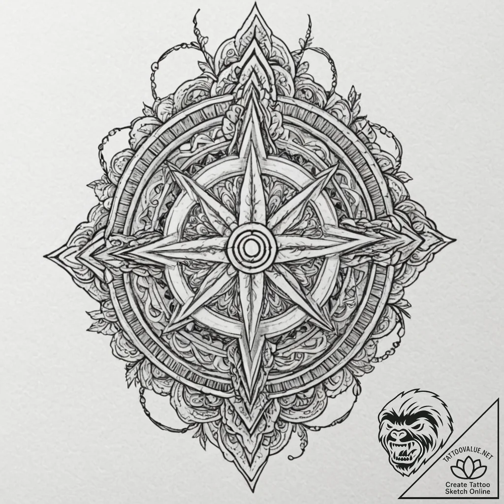 Keystone cracked with runes, tattoo flash she... - tattoo sketch (№1752501461_0, 14.07.2025 13:57) — tattoovalue.net