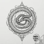 Astral serpent with starlight scales, ink ill… – tattoo sketch (№1752501631_0, 14.07.2025 14:00) — tattoovalue.net