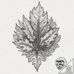 Oak leaf and acorn, symbolizing strength from… – tattoo sketch (№1752501716_0, 14.07.2025 14:01) — tattoovalue.net