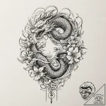 An abstract painting with swirling vibrant co… – tattoo sketch (№1752502909_0, 14.07.2025 14:21) — tattoovalue.net