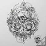 Astrolabe with constellations traced in delic… – tattoo sketch (№1752503846_0, 14.07.2025 14:37) — tattoovalue.net