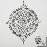 Trident piercing ancient seal, tattoo drawing… – tattoo sketch (№1752505216_0, 14.07.2025 15:00) — tattoovalue.net
