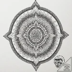 N, tattoo line art, on a clean white paper, i… – tattoo sketch (№1752508292_0, 14.07.2025 15:51) — tattoovalue.net
