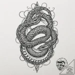 Umbra serpent weaving through void, tattoo li… – tattoo sketch (№1752508465_0, 14.07.2025 15:54) — tattoovalue.net