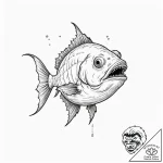 Deep-sea anglerfish – tattoo sketch (№1752509746_0, 14.07.2025 16:15) — tattoovalue.net