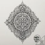 Glyph-etched blade through spectral storm, ar… – tattoo sketch (№1752509830_0, 14.07.2025 16:17) — tattoovalue.net