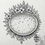 A whimsical bubble bath with flower petals, l… – tattoo sketch (№1752510086_0, 14.07.2025 16:21) — tattoovalue.net