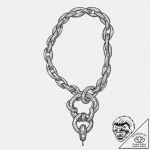 Monkр р†р вђљрівђћсћs scroll wrapped in chain… – tattoo sketch (№1752510259_0, 14.07.2025 16:24) — tattoovalue.net