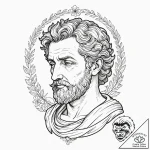 A classical bust of a philosopher, stoic expr… – tattoo sketch (№1752510601_0, 14.07.2025 16:30) — tattoovalue.net