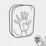 Black hand reaching from mirror, tattoo drawi… – tattoo sketch (№1752510687_0, 14.07.2025 16:31) — tattoovalue.net
