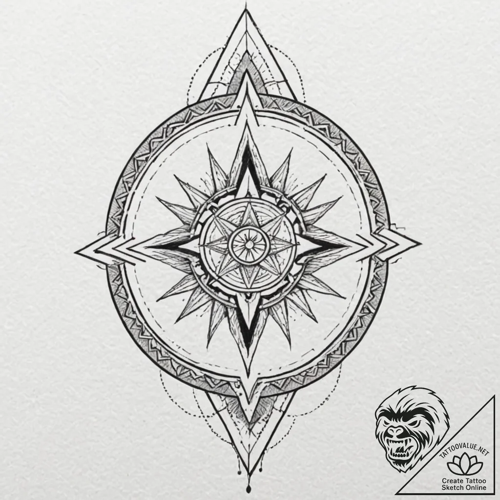 Lightning bolt, sharp and geometric, tattoo l... - tattoo sketch (№1752510942_0, 14.07.2025 16:35) — tattoovalue.net