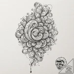 A whimsical bubble in champagne, festive,, ta… – tattoo sketch (№1752511198_0, 14.07.2025 16:39) — tattoovalue.net