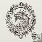 Orb encased in iron vines, tattoo line art, s… – tattoo sketch (№1752511626_0, 14.07.2025 16:47) — tattoovalue.net