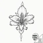 Heraldic lily – tattoo sketch (№1752511710_0, 14.07.2025 16:48) — tattoovalue.net