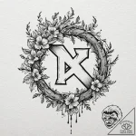 Withered bloom devouring ancient rune, artist… – tattoo sketch (№1752511882_0, 14.07.2025 16:51) — tattoovalue.net