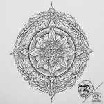 Pine needle crown devouring light, tattoo lin… – tattoo sketch (№1752512392_0, 14.07.2025 16:59) — tattoovalue.net