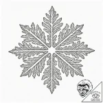 Snowflake under a microscope – tattoo sketch (№1752513331_0, 14.07.2025 17:15) — tattoovalue.net